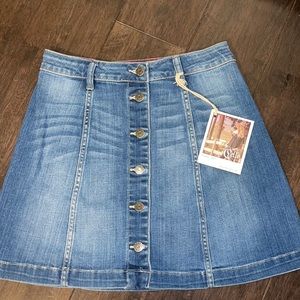 Cello Jeans Button-Down Jean Skirt